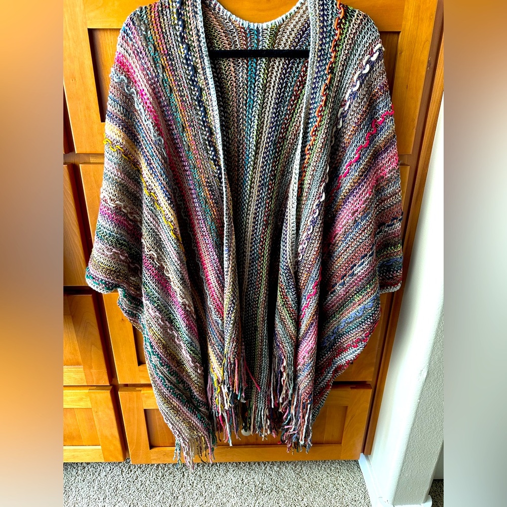 Shawl wrap reclaimed yarn NWT